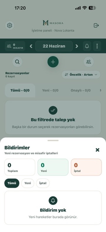 Masora işletme bildirimleri